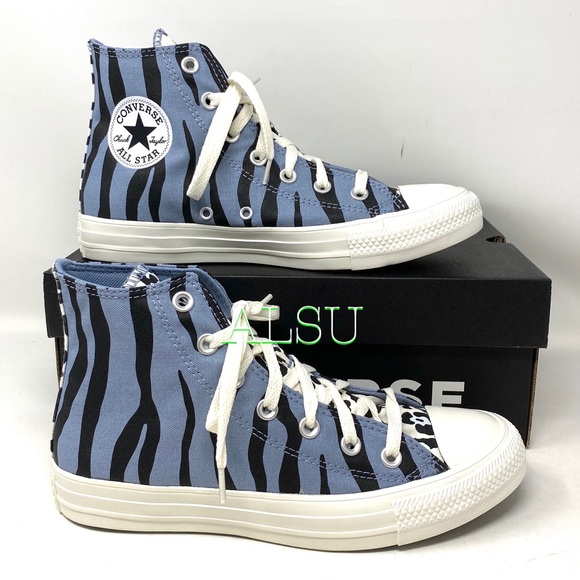 Converse Shoes - Converse Ctas Canvas High Blue Zebra Women Sneaker